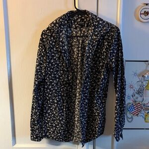 Express Floral Print Button Down Shirt